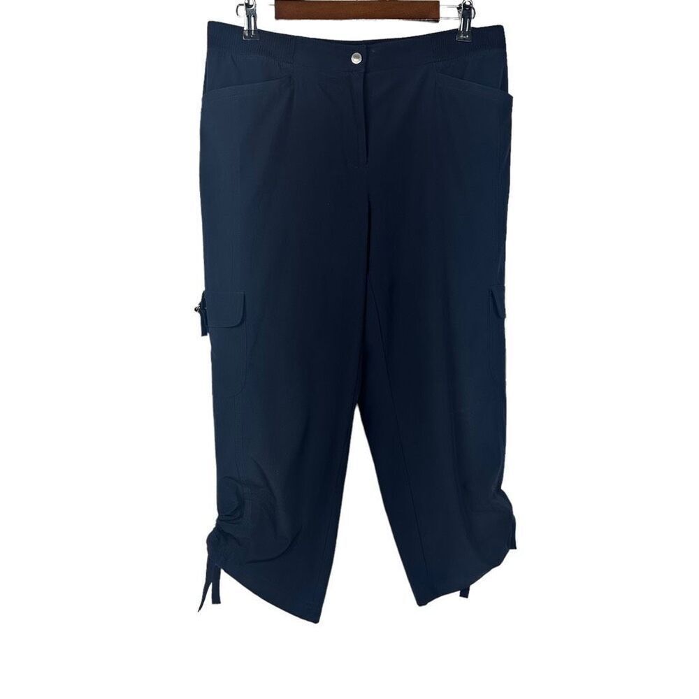 Chico’s Zenergy Cargo Crops Blue size 8